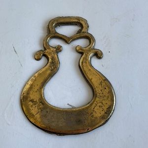 Vintage Brass Horse Bridle Medallion